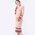 Clothes manufacturers brand custom cotton long sleeve pregnant woman sweater knitwear maternity dress fall dresses for women